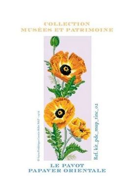 Flower - Poppy motif by Sajou (France) Museums and Heritage Collection Counted cross stitch kit