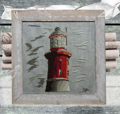Phare du Cap Ferret (Lighthouse of Cap Ferret) by Isabelle Haccourt Vautier Collection Portnic by ISA Printed cross stich pattern