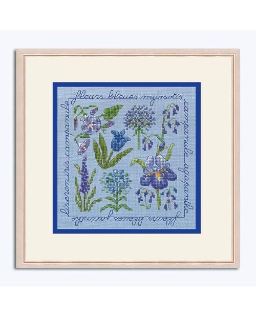 Blue Flowers by Le Bonheur des Dames Flowers &amp; Plants Collection Counted cross stitch kit