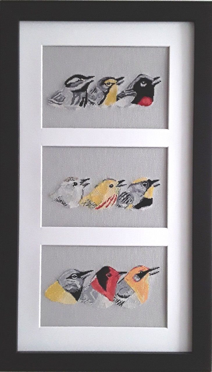 Les Petits Oiseaux (The Little Birds) by Isabelle Haccourt Vautier Printed cross stich pattern