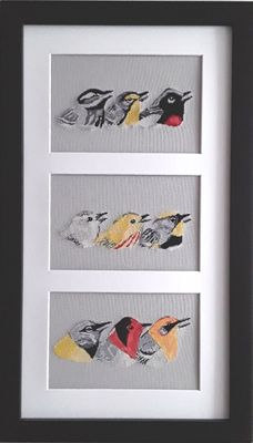 Les Petits Oiseaux (The Little Birds) by Isabelle Haccourt Vautier Printed cross stich pattern