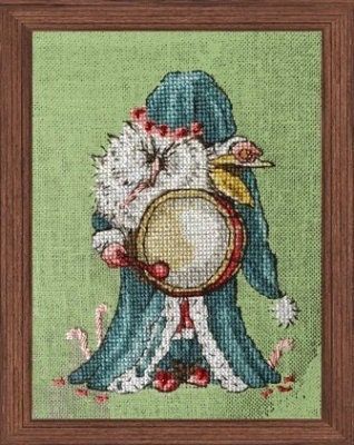 Le Jultomte de Suede (The Jultomte of Sweden) - Robin&#39;s Orchestra by Nimuë Designer Annaïck Chauvel Fairytale counted cross stitch pattern