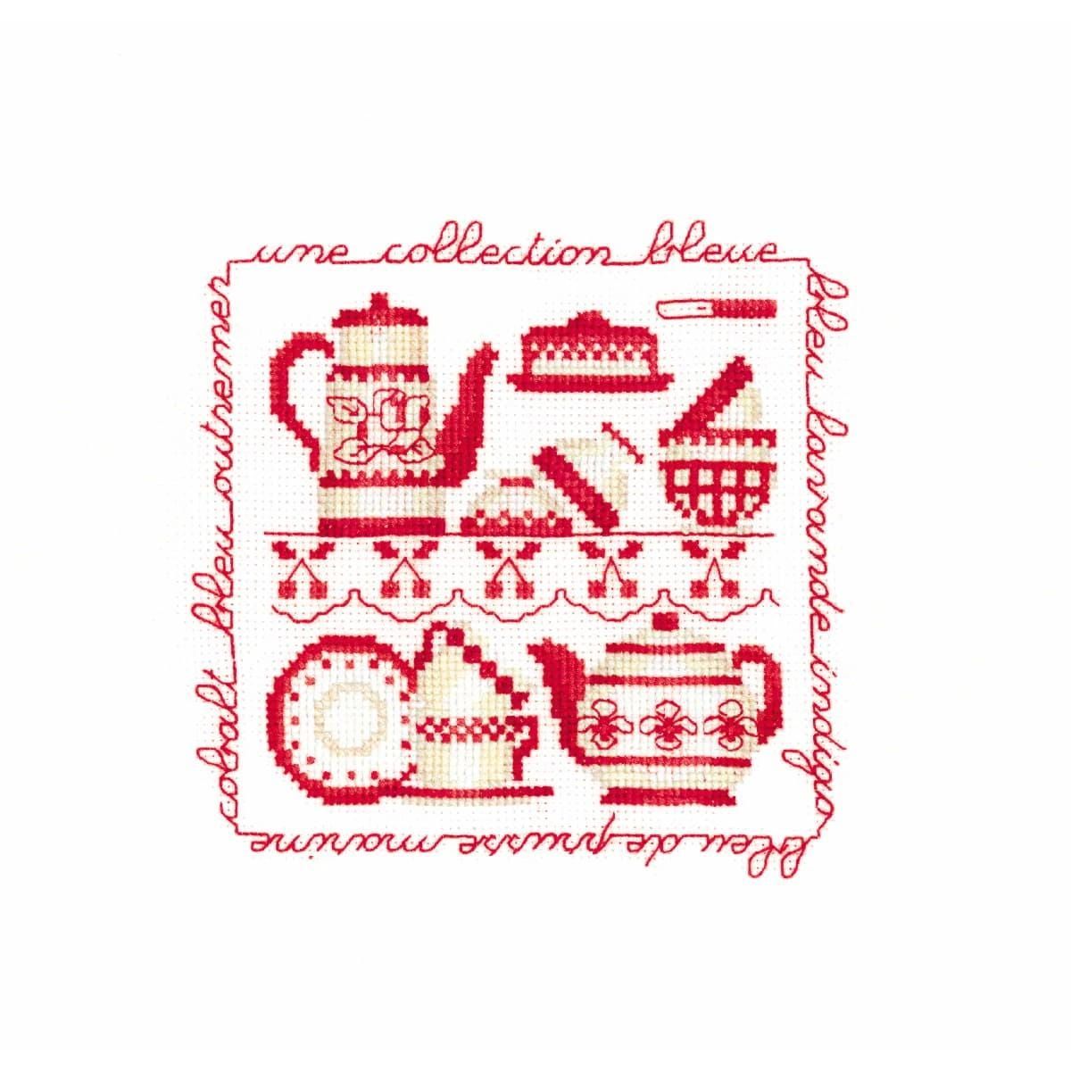 Red Collection by Le Bonheur des Dames. Kitchen Collection. Counted cross stitch kit