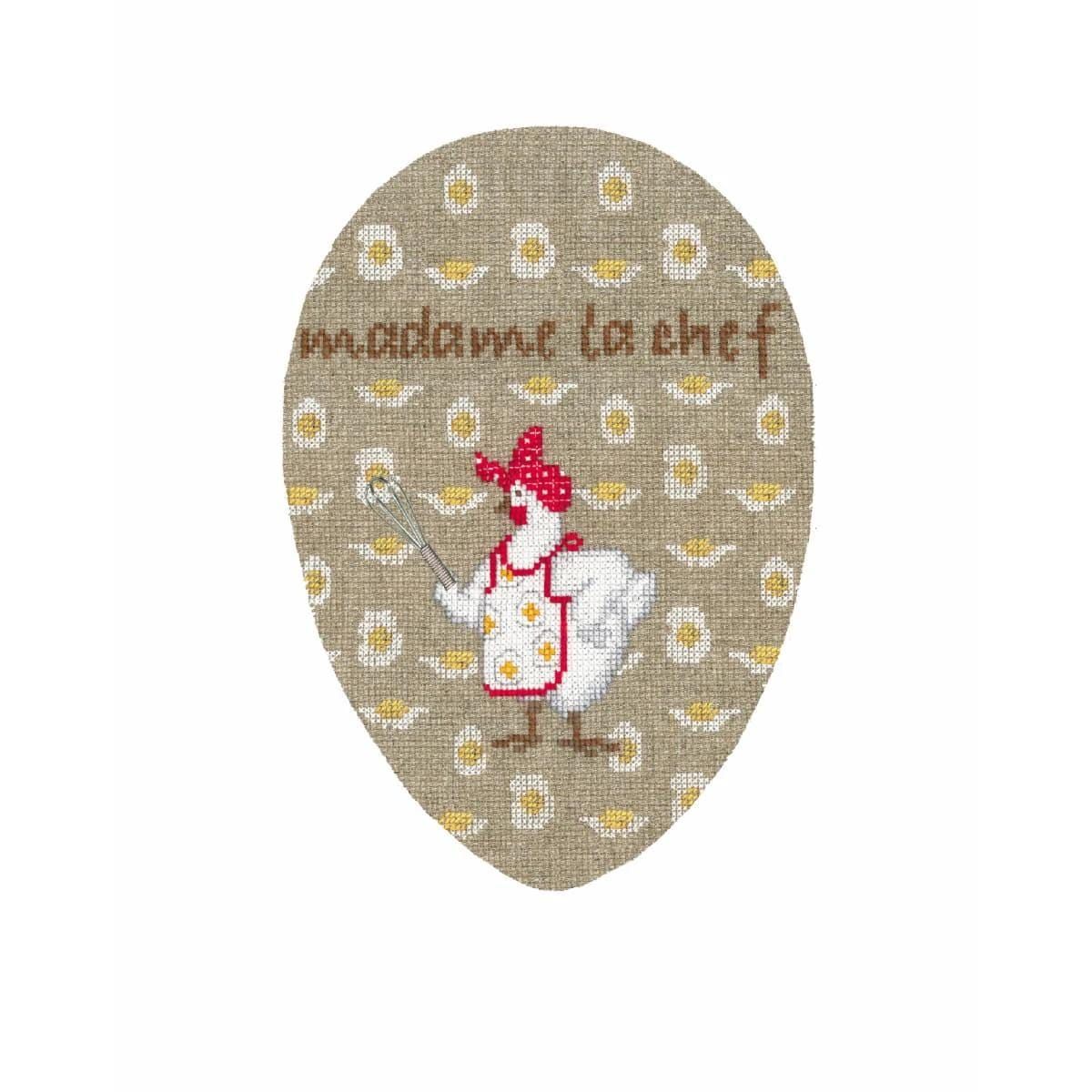 Kitchen Chef by Le Bonheur des Dames. Kitchen Collection. Counted cross stitch kit in egg box