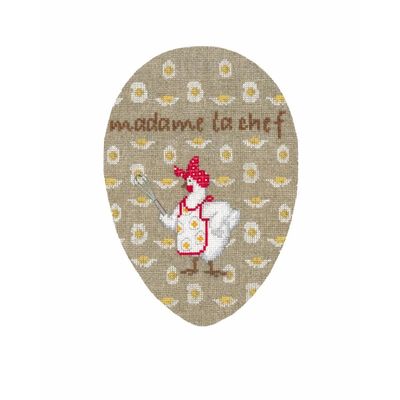 Kitchen Chef by Le Bonheur des Dames. Kitchen Collection. Counted cross stitch kit in egg box