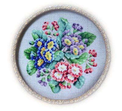 Primevères (Primula) by Reflets de Soie Counted cross stitch pattern Release August 2009