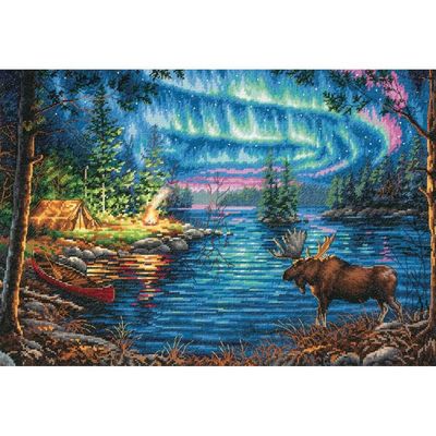 Northern Night by Dimensions The Gold Collection Counted Cross Stitch Kit 16 count