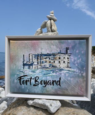 Fort Boyard by Isabelle Haccourt Vautier Collection Oleron by ISA Printed cross stich pattern
