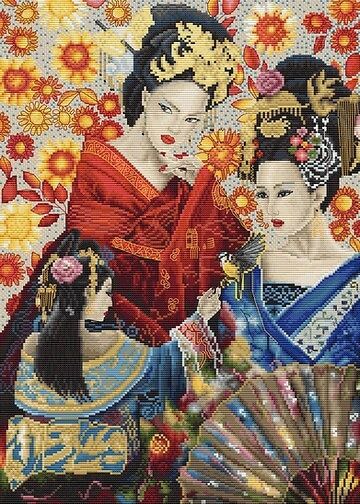 Geisha Song by LETISTITCH Counted cross stitch kit 2021