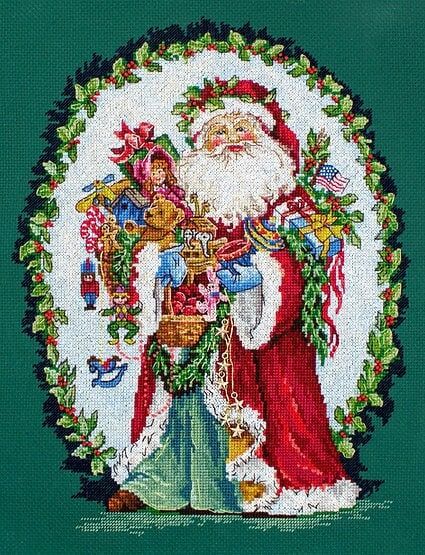 Jolly Saint Nick by LETISTITCH Christmas Counted cross stitch kit 2021