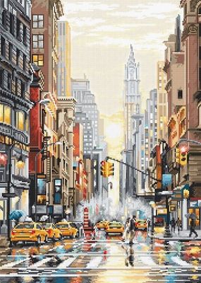 Sunset on 5th Avenue / Range: Cities by LETISTITCH Counted cross stitch kit 2022