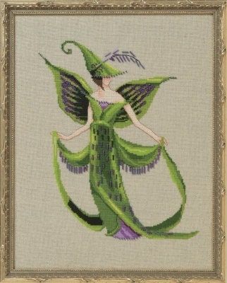Lady Skein Orchid Party by Nora Corbett 2020 cross stitch pattern design, Embellishment Pack