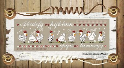 Cot Cot Pouet by Isabelle Haccourt Vautier Printed cross stich pattern