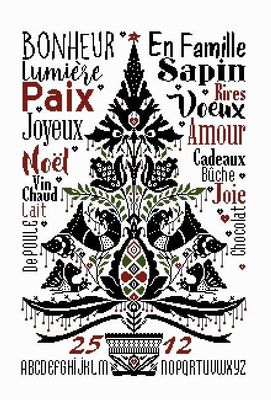 L&#39;Arbre à Voeux (The Wishing Tree) by Isabelle Haccourt Vautier Collection Broide du Noir Printed cross stich pattern