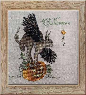 Challoween by Nimuë Designer Annaïck Chauvel Kitten counted cross stitch pattern