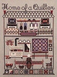 Home Of A Quilter by Told in a Garden. Designer Marilyn Leavitt-Imblum Counted cross stitch pattern