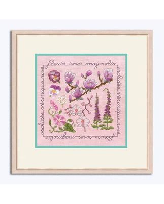 Pink Flowers by Le Bonheur des Dames Flowers &amp; Plants Collection Counted cross stitch kit
