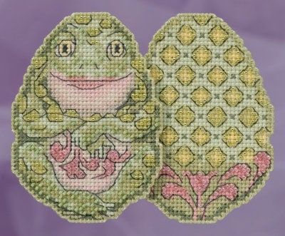 Frog Egg by Mill Hill designer Jim Shore beading embroidery kit with magnet Easter/Spring Series 2018