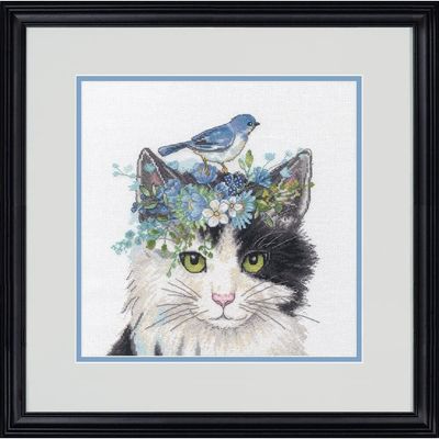 Floral Crown Cat by Dimensions Design Kathryn White Lord Counted Cross Stitch Kit 2023