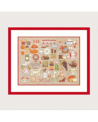 Kitchen Workshop by Le Bonheur des Dames. Kitchen petit point Collection. Counted cross stitch kit
