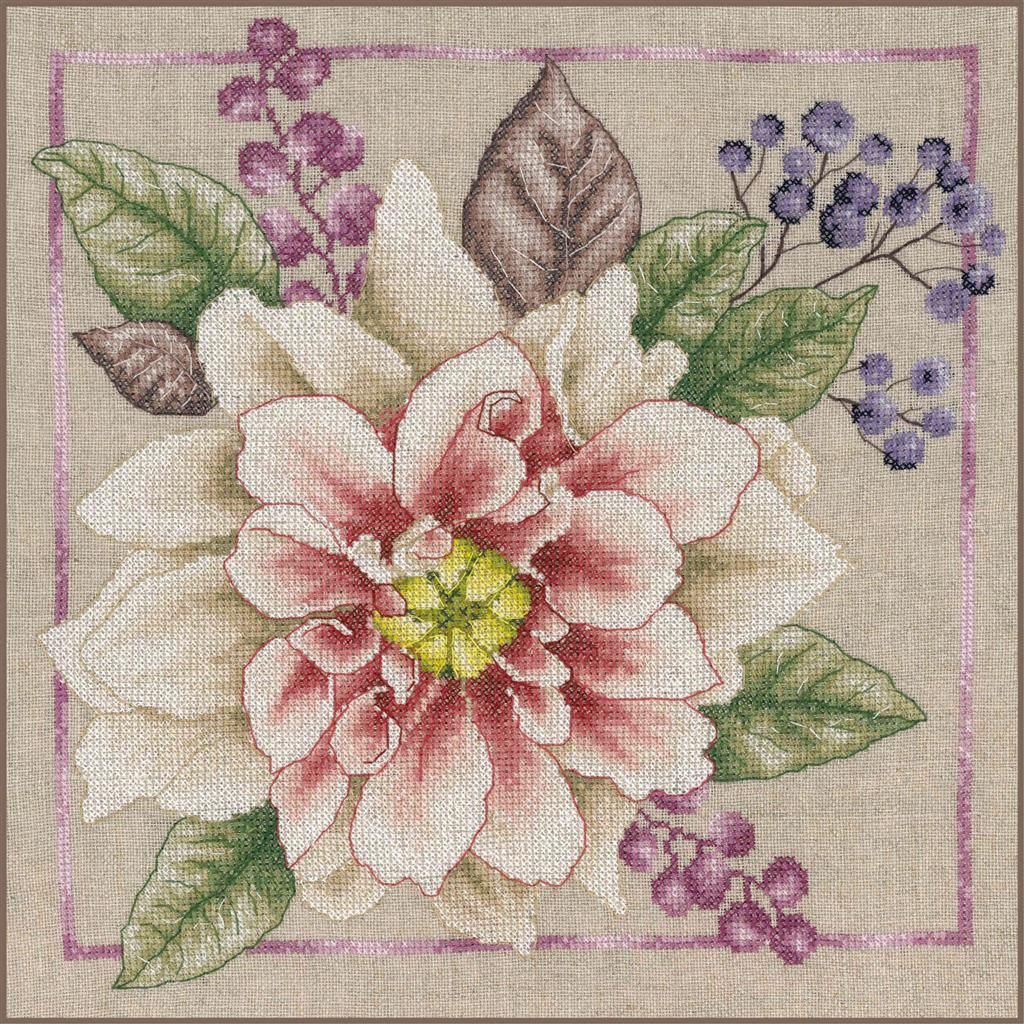 Blooming white by Lanarte. Home and Garden Collection Counted Cross Stitch kit 2023