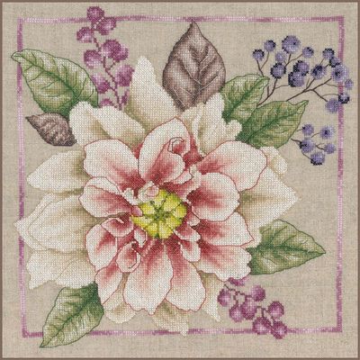 Blooming white by Lanarte. Home and Garden Collection Counted Cross Stitch kit 2023