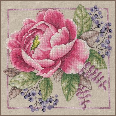 Blooming rouge by Lanarte. Home and Garden Collection Counted Cross Stitch kit 2023