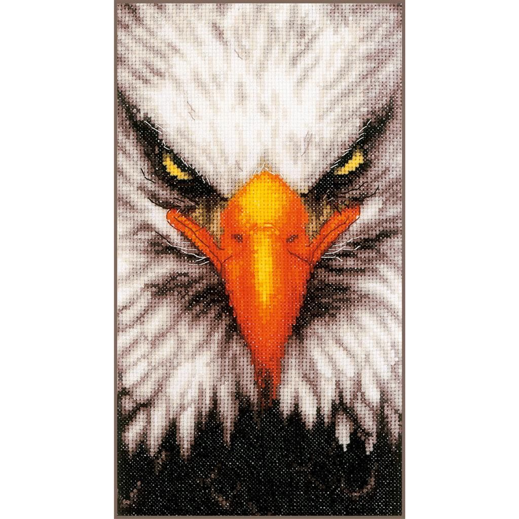 Close-Up Eagle by Lanarte 2023 Animal Collection Bird Counted Cross Stitch Kit