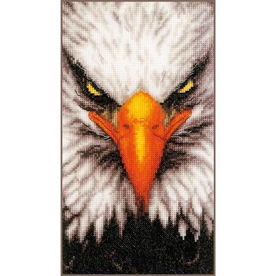 Close-Up Eagle by Lanarte 2023 Animal Collection Bird Counted Cross Stitch Kit