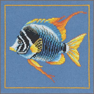 Fire zebra fish by Lanarte 2025 Animal Collection Counted cross stitch Kit