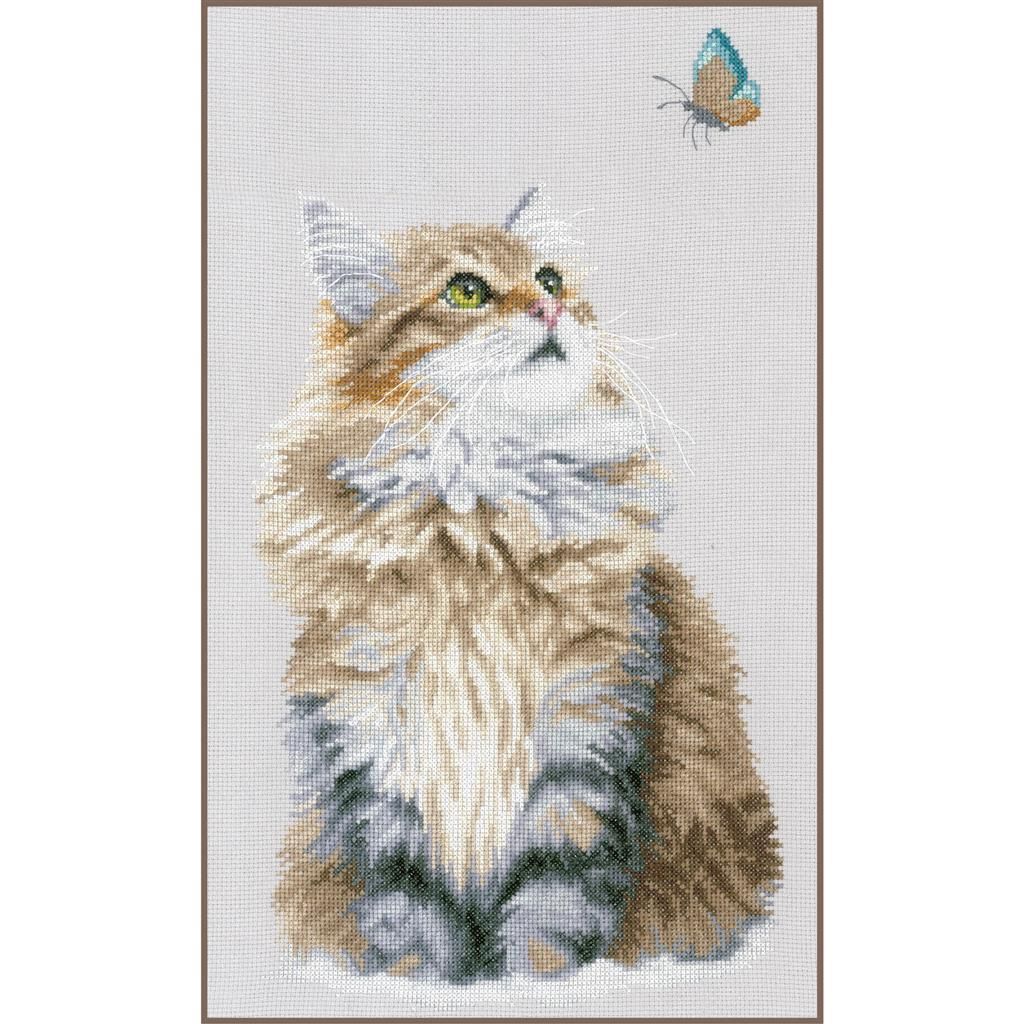 Forest Cat by Lanarte 2021 Animals Collection Counted Cross Stitch Kit