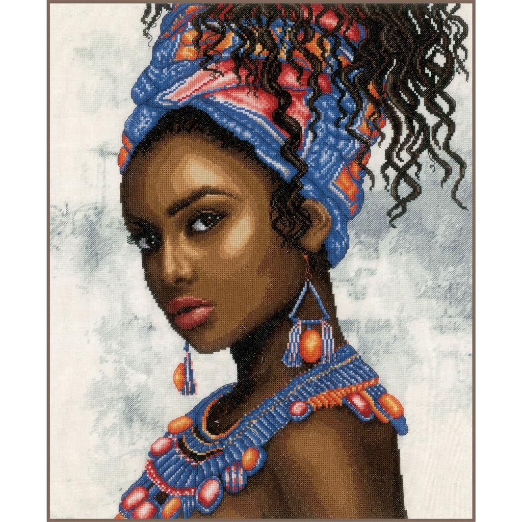 Headscarf Model by Lanarte 2023 Culture Collection Counted Cross Stitch kit