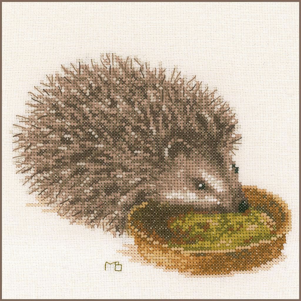 Hedgehog by Lanarte designer Marjolein Bastin Cute counted cross stitch kit