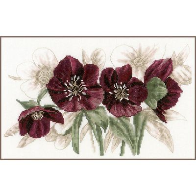 Hellebores by Lanarte 2022 Home and Garden Collection Counted Cross Stitch kit