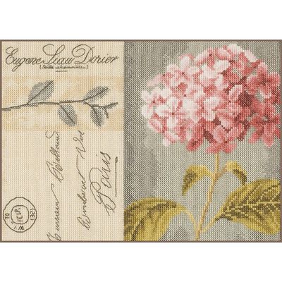 Hydrangea by Lanarte Home &amp; Garden Collection Counted Cross Stitch Kit