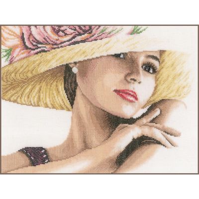 Lady with Hat by Lanarte 2021 Romance collection Counted Cross Stitch kit