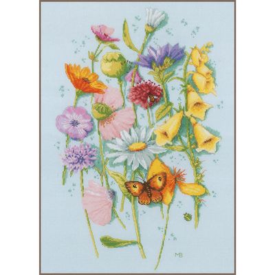 One flower of each by Lanarte designer Marjolein Bastin. Flower counted Cross Stitch kit 2023