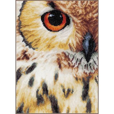 Owl by Lanarte 2021 Animal Collection Bird Cross Stitch Kit