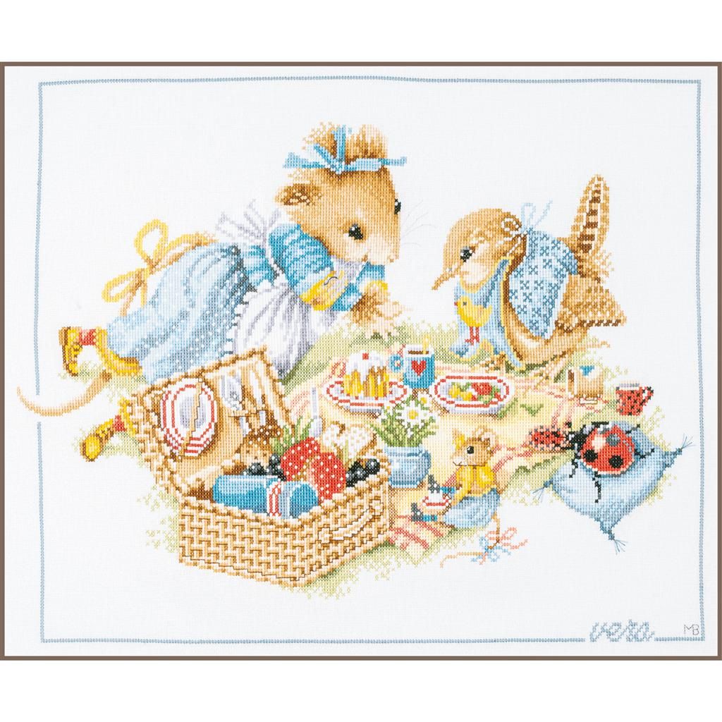 Picnic with Vera by Lanarte Marjolein Bastin Collection Counted Cross Stitch Kit