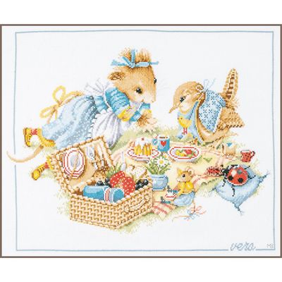 Picnic with Vera by Lanarte Marjolein Bastin Collection Counted Cross Stitch Kit