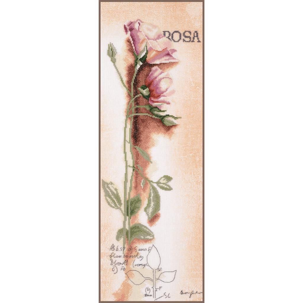 Rosa - Botanical by Lanarte. Home and Garden Collection Counted Cross Stitch kit
