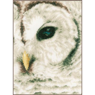 Snow Owl by Lanarte 2021 Animals Collection Bird Counted Cross Stitch Kit
