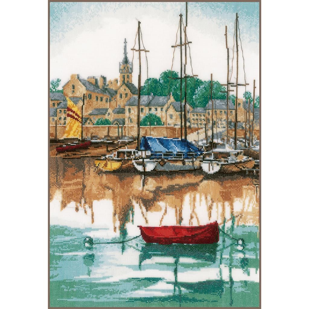 Sunrise at Yacht Harbour by Lanarte Classic collection Counted Cross Stitch kit.
