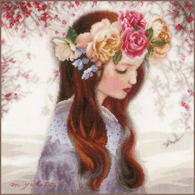 The Day When Flowers by Lanarte Romantic Counted Cross Stitch kit 2021, Romance series