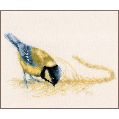 Tomtit by Lanarte 2021 Marjolein Bastin Collection Counted Cross Stitch Kit Cute bird embroidery