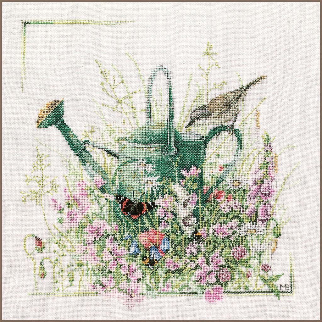 Watering Can by Lanarte 2021 Marjolein Bastin Collection Counted Cross Stitch kit