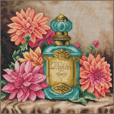 The scent of dahlia by Lanarte 2024 Home and Garden Collection Counted Cross Stitch kit