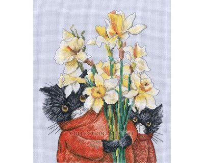 Cats and flowers are needed for beauty! by RTO. There were cats collection Counted Cross Stitch Kit