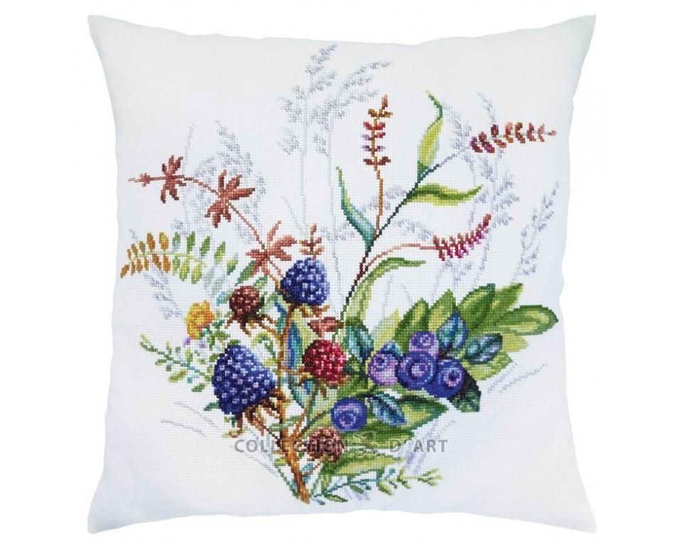 Forest berries by RTO. Сounted Cross Stitch Kit. Great cushion design