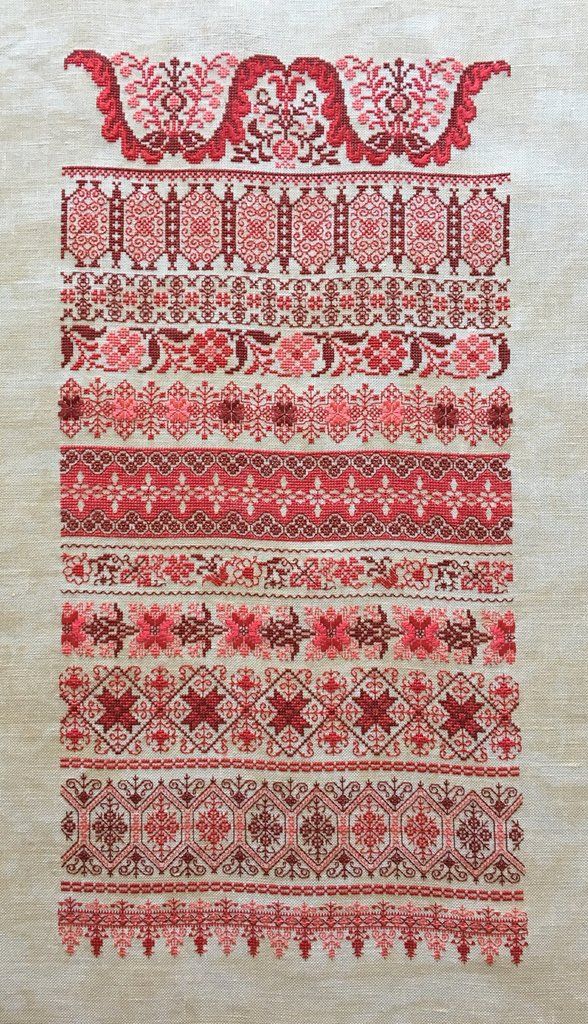 Les Rubans Rouges (The Red Ribbons) by Reflets de Soie Counted cross stitch pattern Release June 2017